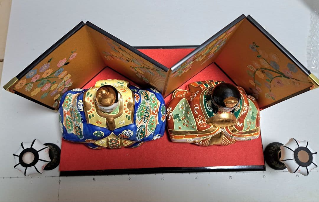 k-② 九谷焼 ひな人形 5号 親王飾り 清香作