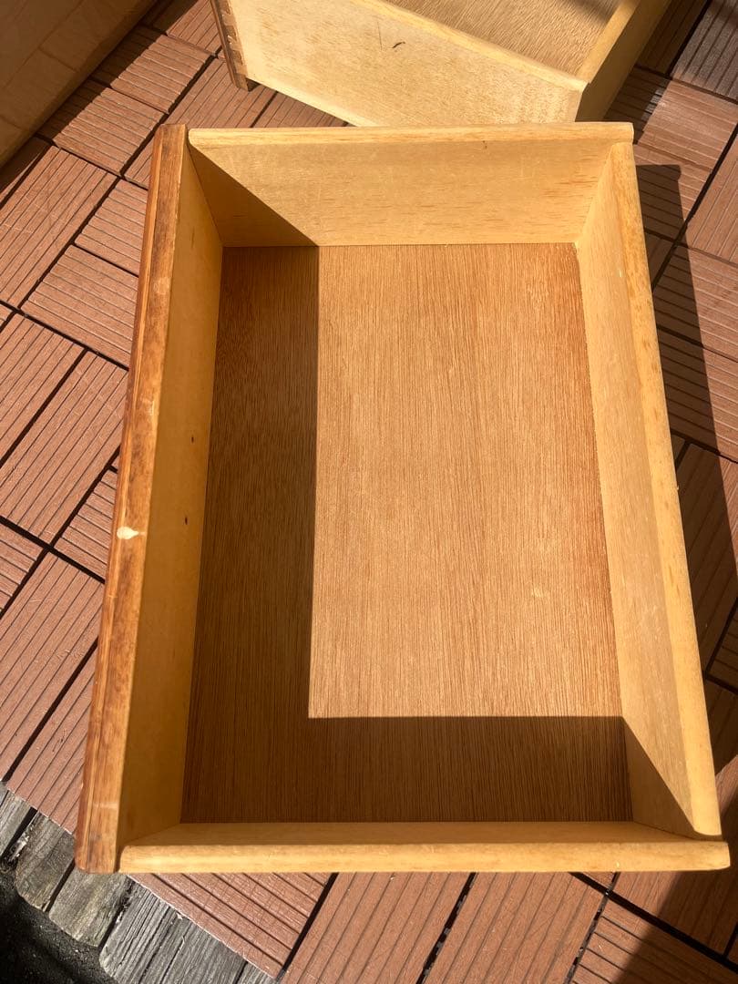 古家具◾️ナチュラル天然素材 4杯 籐ラタンチェスト/ 整理棚