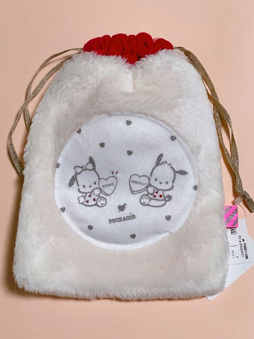 ソフィーエショコラ ポチャッコ サンリオ 伊勢丹 ファー 巾着ポーチ コラボ