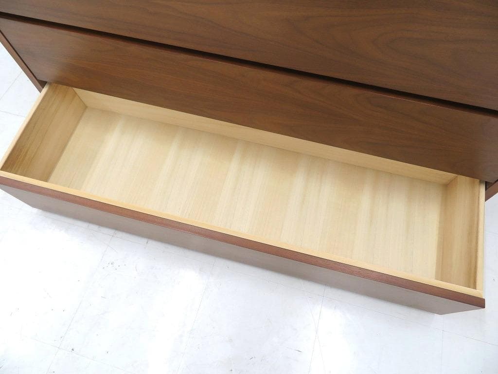 展示品　IDC大塚家具　ウォールナット　6段　チェスト　整理箪笥　タンス