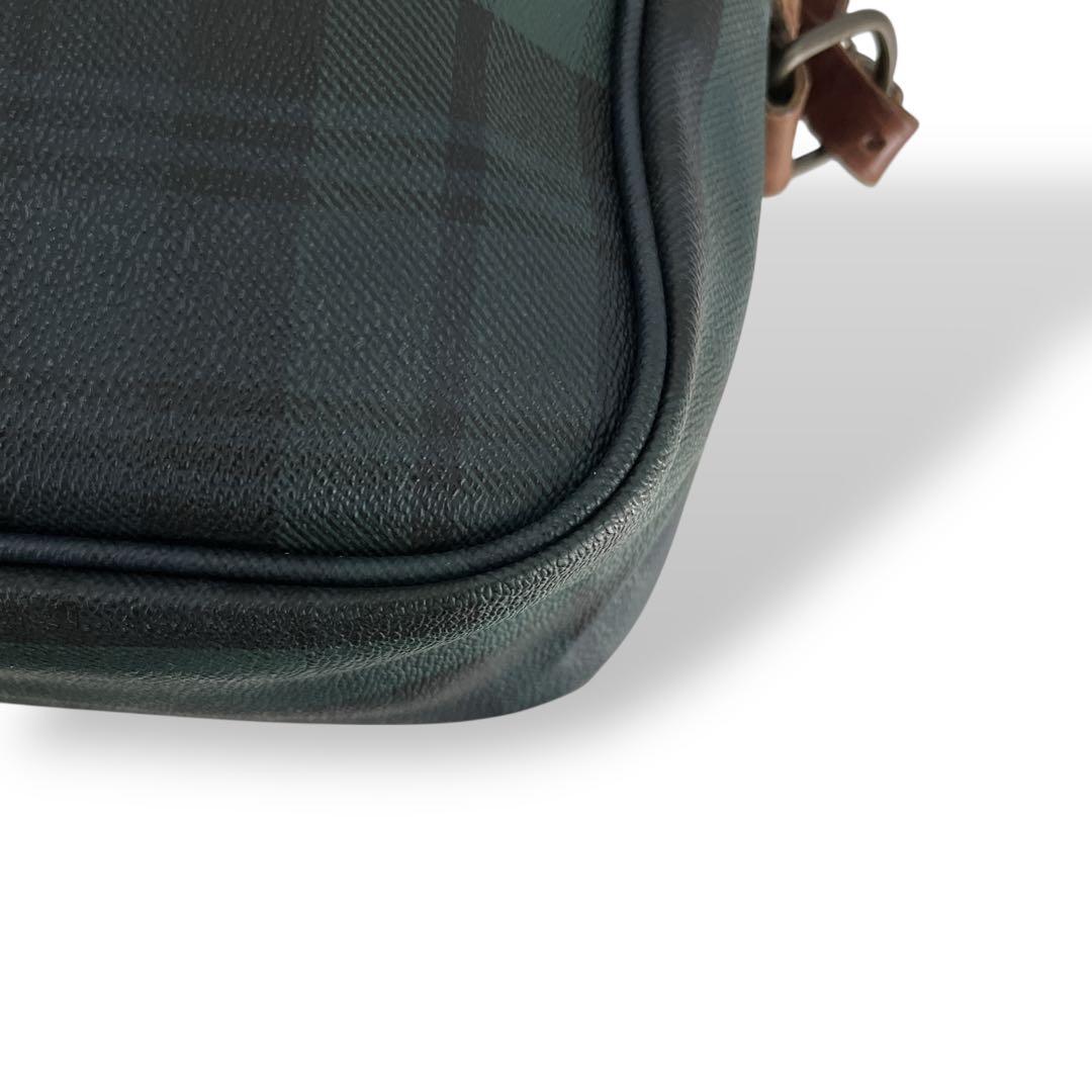 ポロラルフローレン　ブラックウォッチ　ショルダーバッグ　チェック柄　PVCレザー