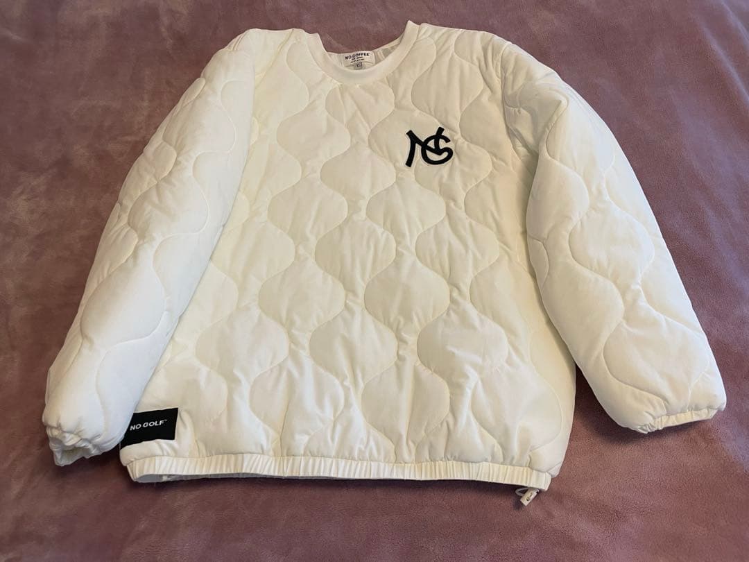 NO GOLF クラブハウス　キルティングダウンジャケットホワイト