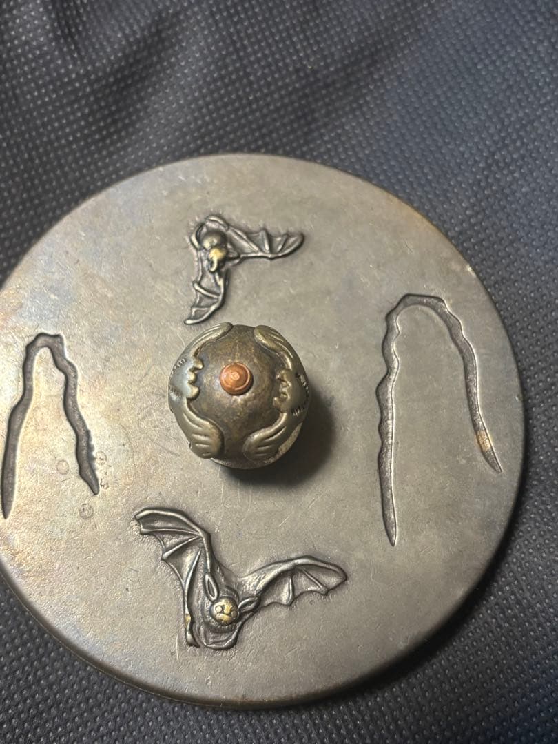 龍　茶道具 鉄瓶　亀文堂鉄壺　梅と竹の彫刻