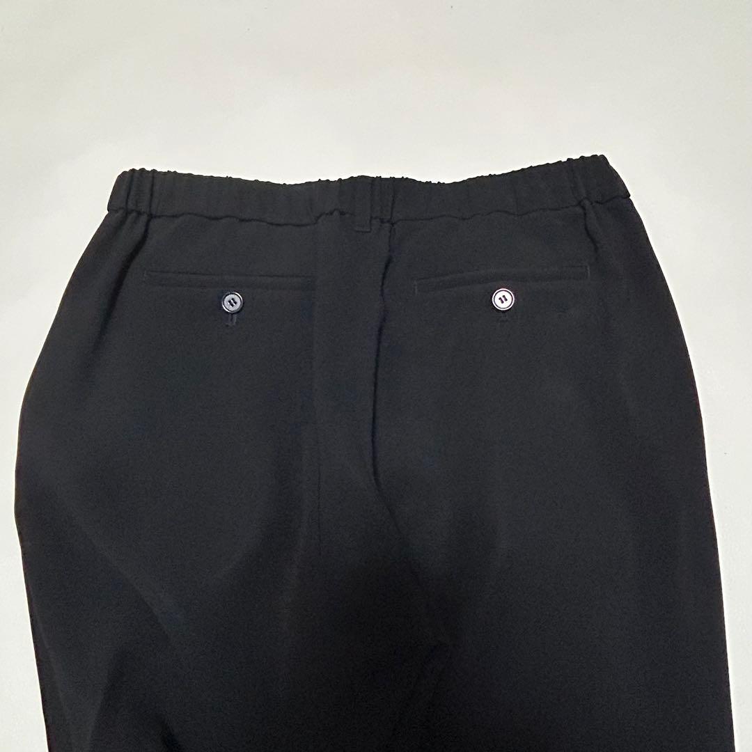美品✨23区 スーツ セットアップ パンツ ノーカラー ボタンレス ビジネス 黒