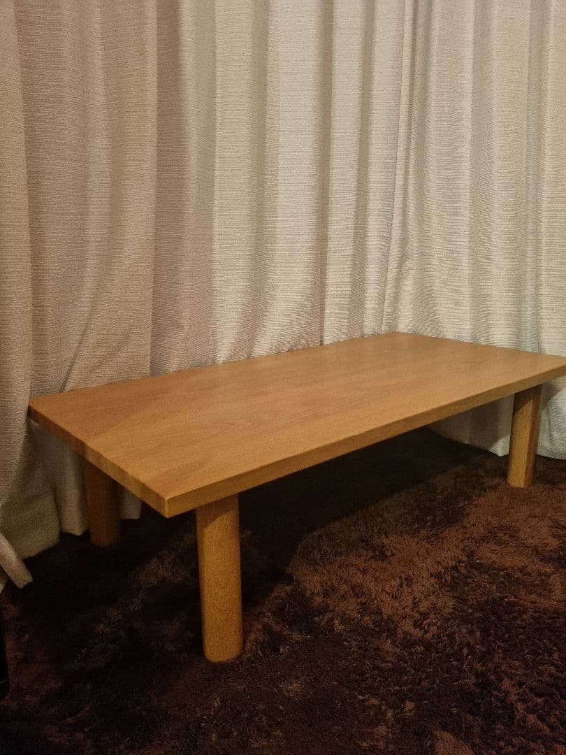 無印良品 無垢材ローテーブル　天板　オーク材。天然木