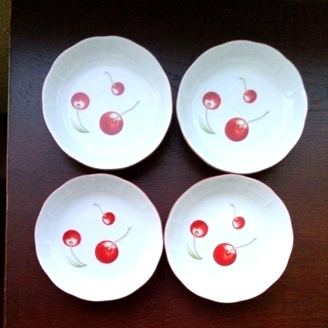 リチャードジノリ アンティコチェリー 皿 プレート 14cm 4枚 さくらんぼ