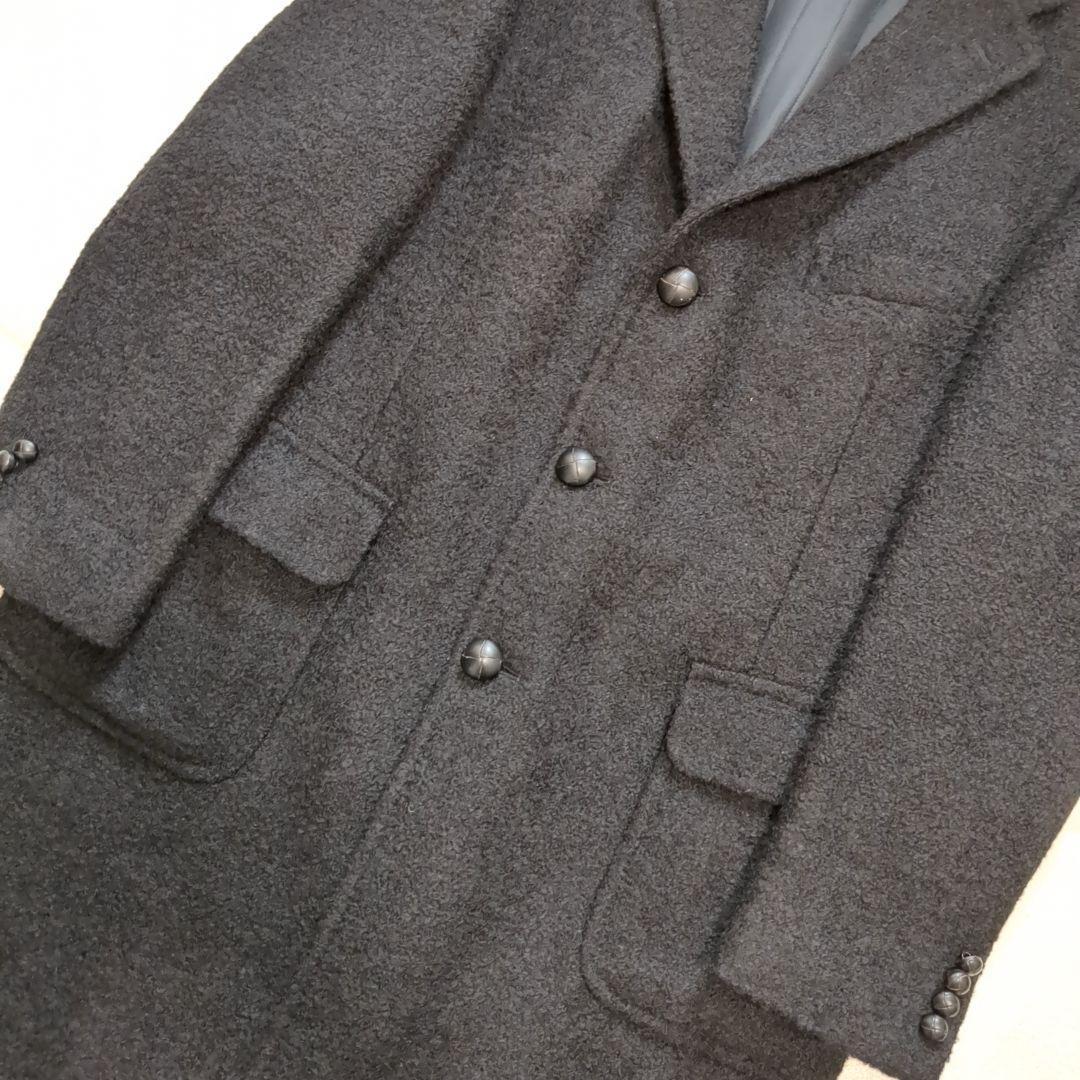 タリアトーレ チェスターコート くるみボタン 希少サイズ 54 ブラック