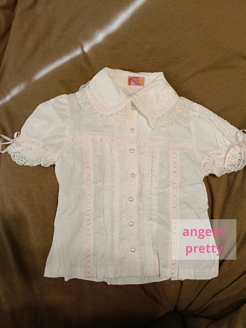 Angelic Pretty ピンク×ホワイト半袖ブラウス