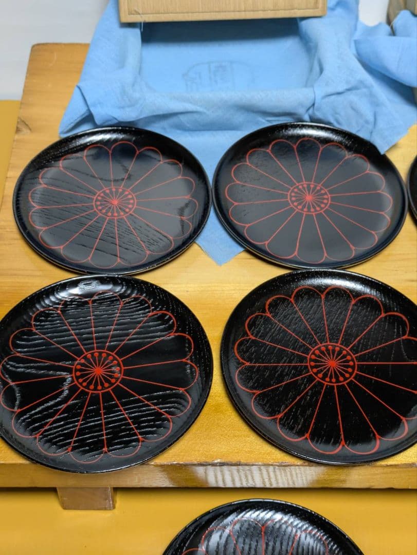 銘々皿　象彦　3　 漆器　 茶道具　 菓子皿　 小皿　 菓子器　 木製　 漆芸