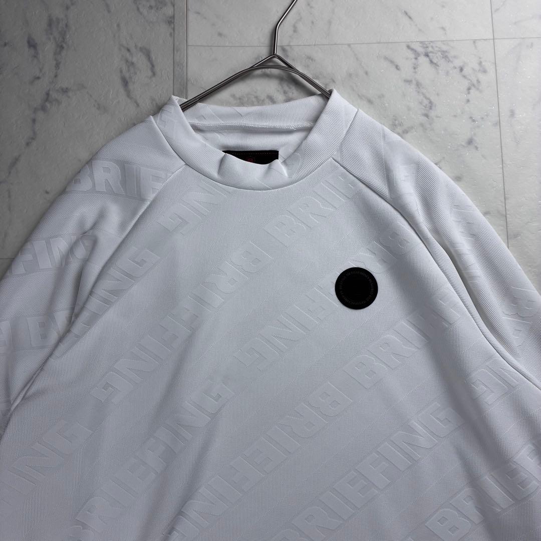 25年製 試着のみ ブリーフィングゴルフ バイアスロゴ ハイネック ホワイト M