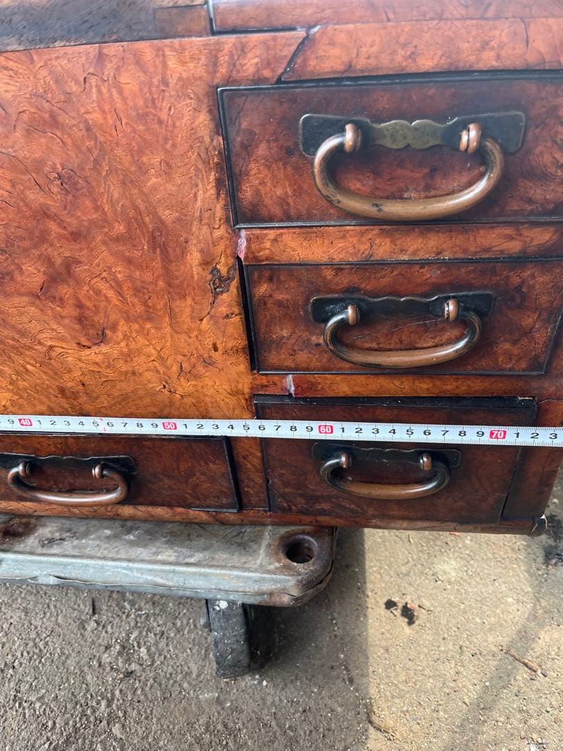 長火鉢、ケヤキ玉杢火鉢、ケヤキ長火鉢、 玉杢、火鉢、囲炉裏、