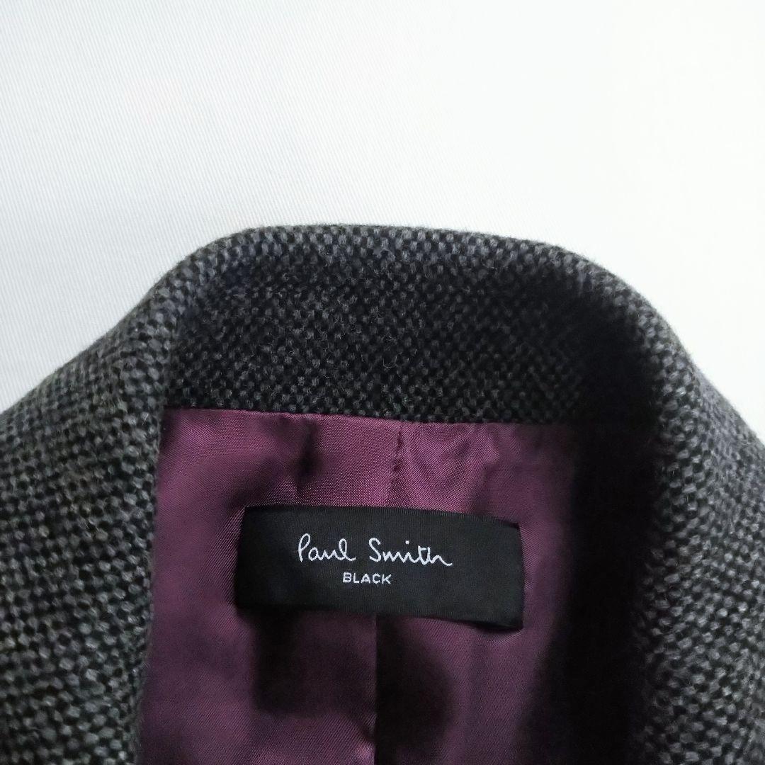 ポールスミスブラック　チェスターコート　カシミヤ混　L　１つボタン