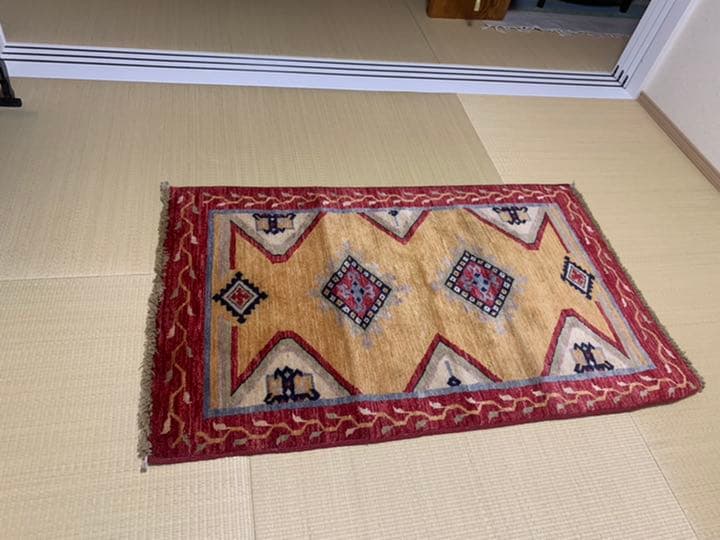 お値下げしました‼️美品ヴィンテージラグ トルコ 絨毯　ペルシャ絨毯