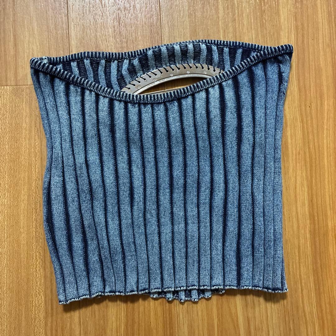 DIESEL XSチューブトップ ベアトップ インディゴニット