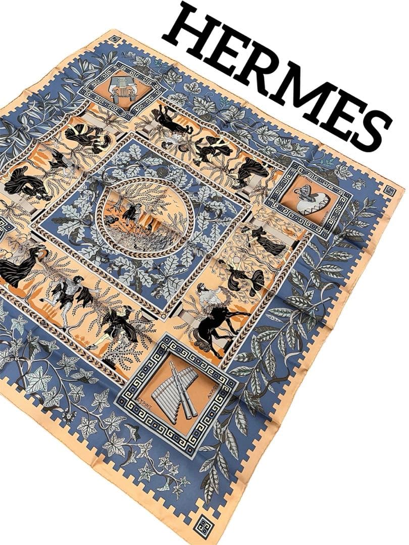 エルメス スカーフ カレ90 MUSIQUE DES DIEUX 神々の音楽