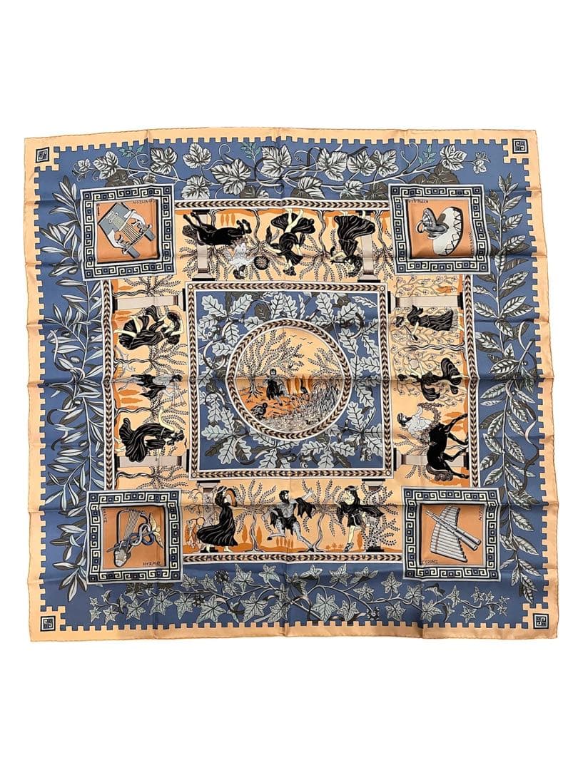 エルメス スカーフ カレ90 MUSIQUE DES DIEUX 神々の音楽