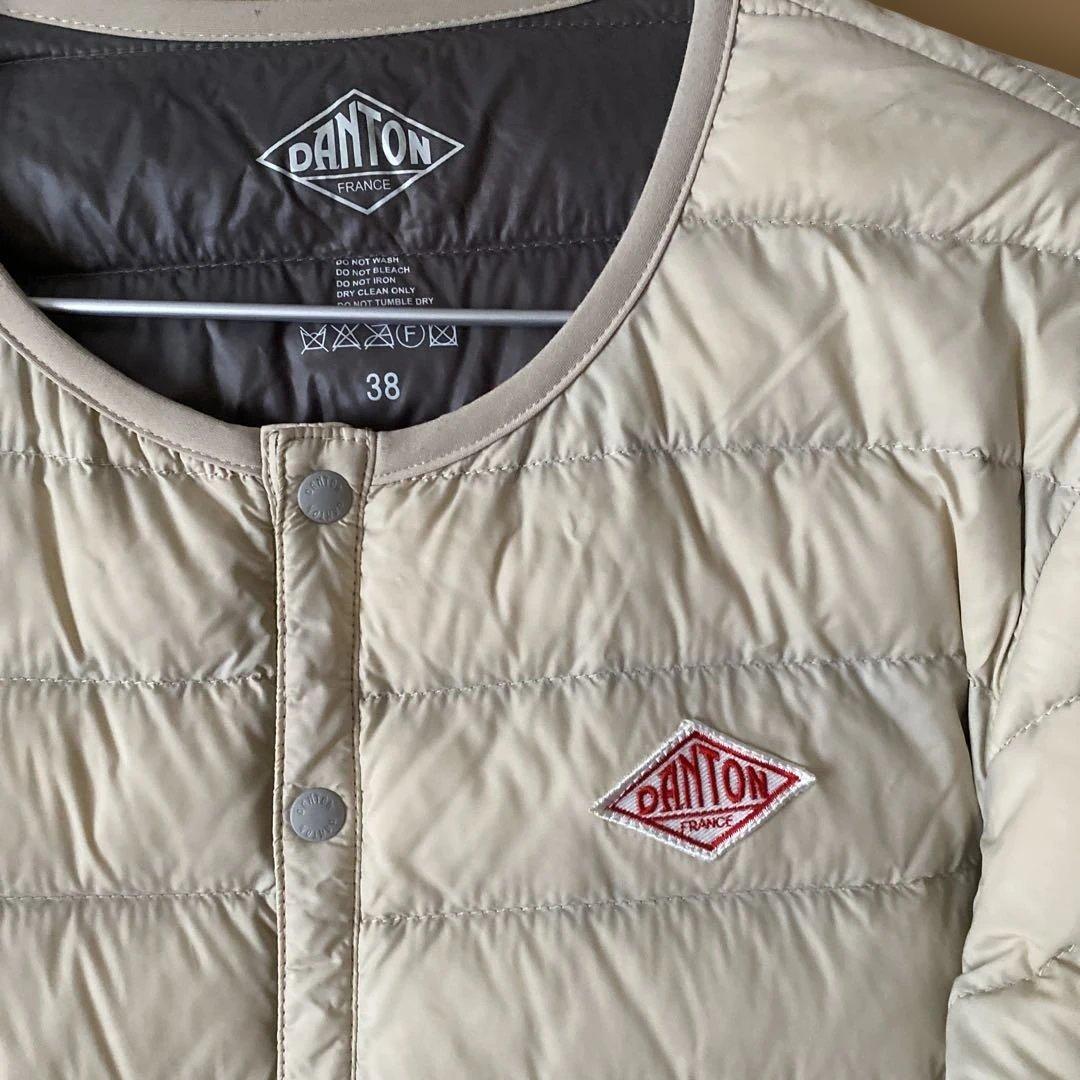 ダントンオフホワイト　キルティングダウンジャケットサイズ38