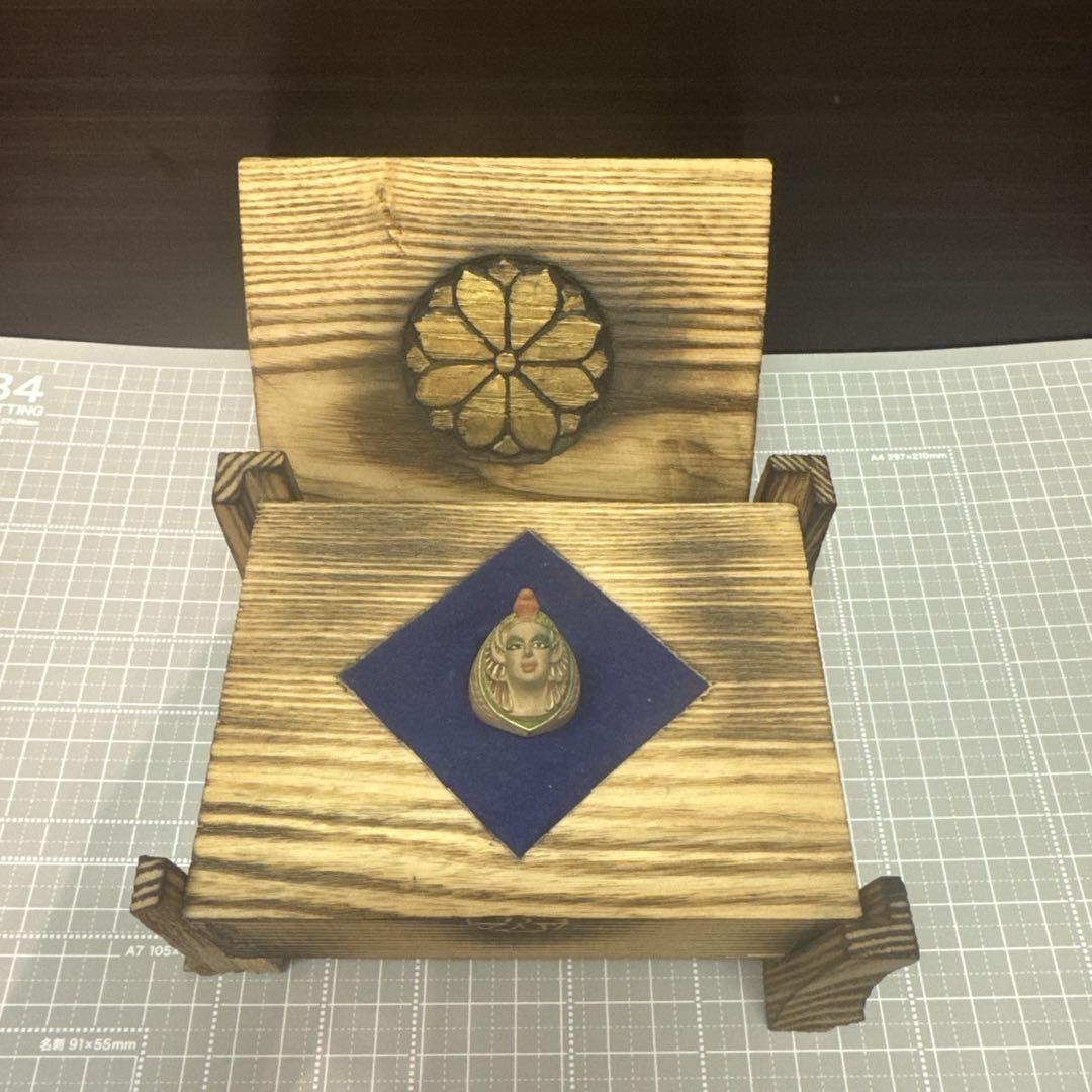 【美品】稀少 彫刻家 池上舜（作）木彫神顔像指輪　リング