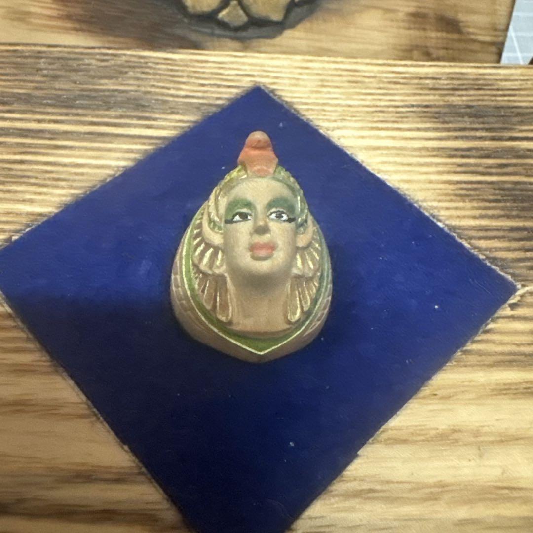 【美品】稀少 彫刻家 池上舜（作）木彫神顔像指輪　リング