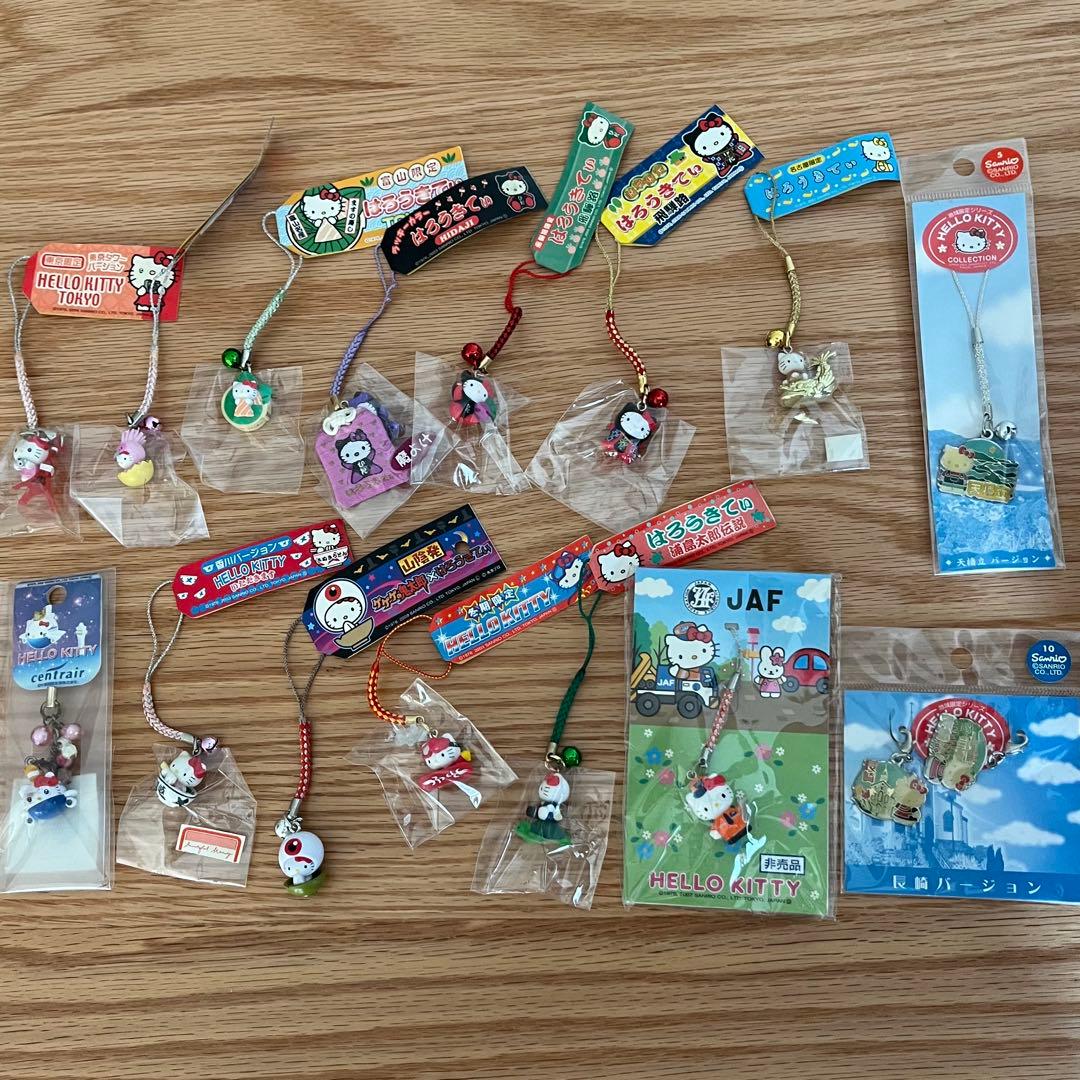 【未使用】ご当地キティ　根付け　まとめ売り　15点　レア