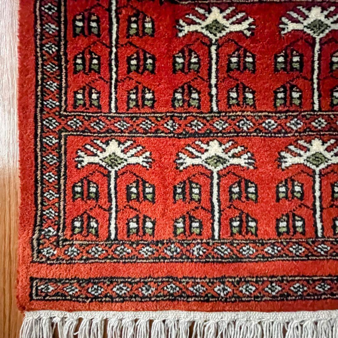 バルーチ産 本物 ペルシャ絨毯 手織り 玄関マット トライバルラグ