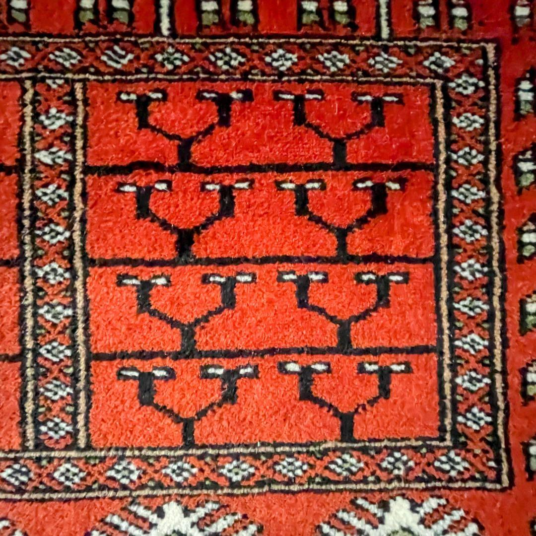 バルーチ産 本物 ペルシャ絨毯 手織り 玄関マット トライバルラグ