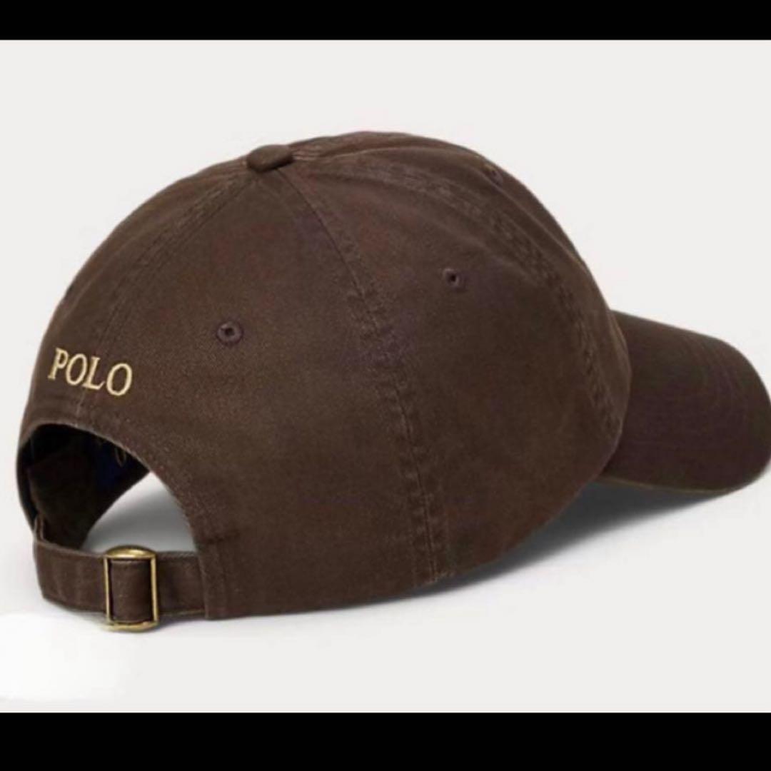希少　POLO ポロラルフローレン　キャップ　ブラウン　ホワイトベージュ　茶白