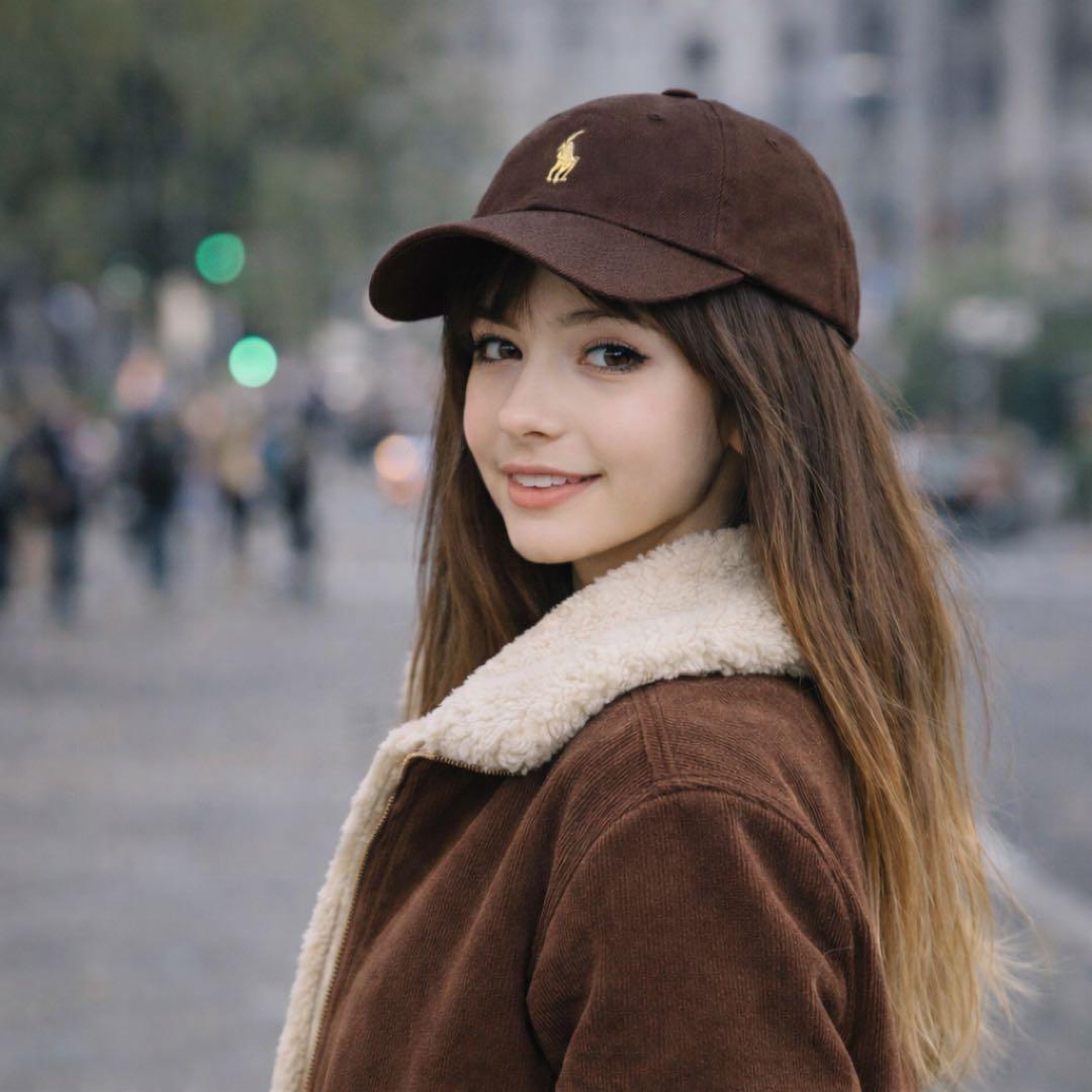 希少　POLO ポロラルフローレン　キャップ　ブラウン　ホワイトベージュ　茶白