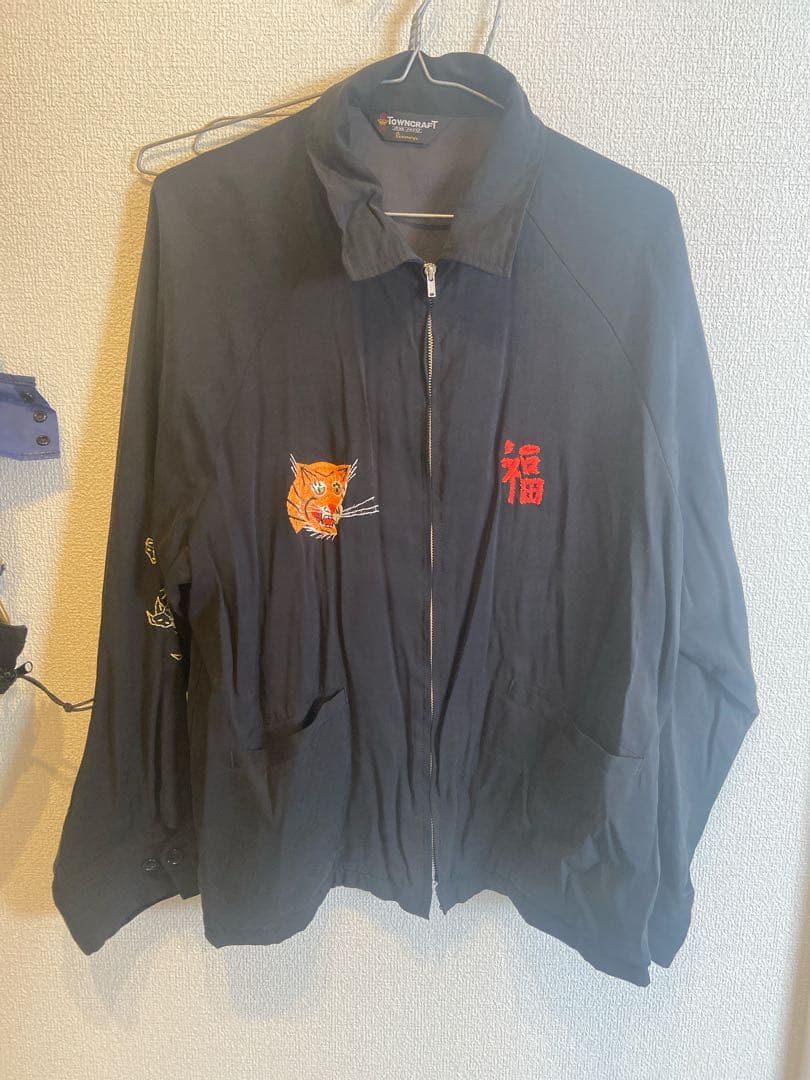 黒 スカジャン 虎 龍刺繍　ベトジャン　最終値下げ