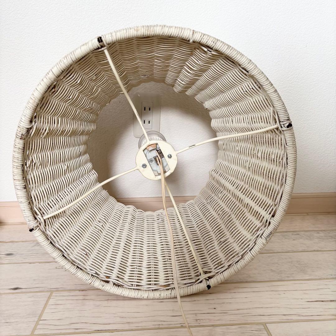 シェル ラタンテーブル　希少　アンティーク　サイドテーブル