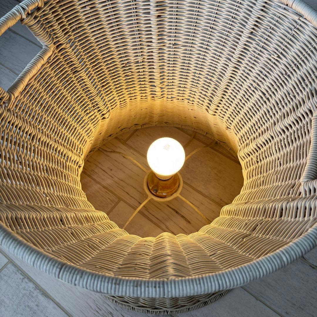 シェル ラタンテーブル　希少　アンティーク　サイドテーブル