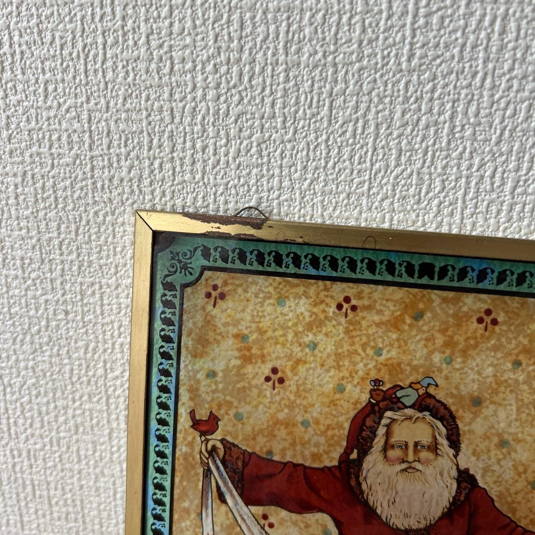 ビンテージ/グラスマスターズ/ステンドグラス/サンタ/ファーザークリスマス/輸入