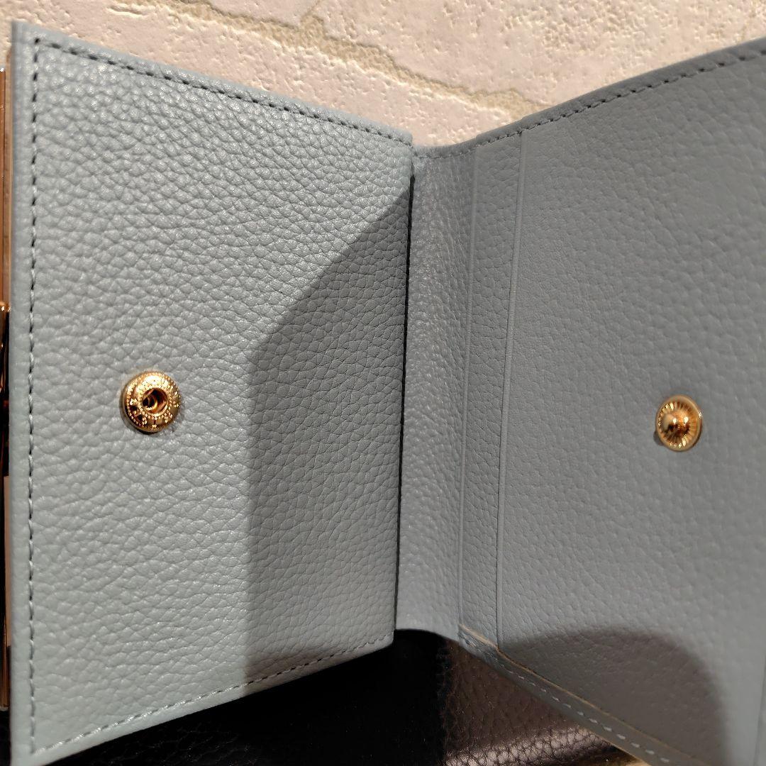 皇居 2つ折り財布 水色