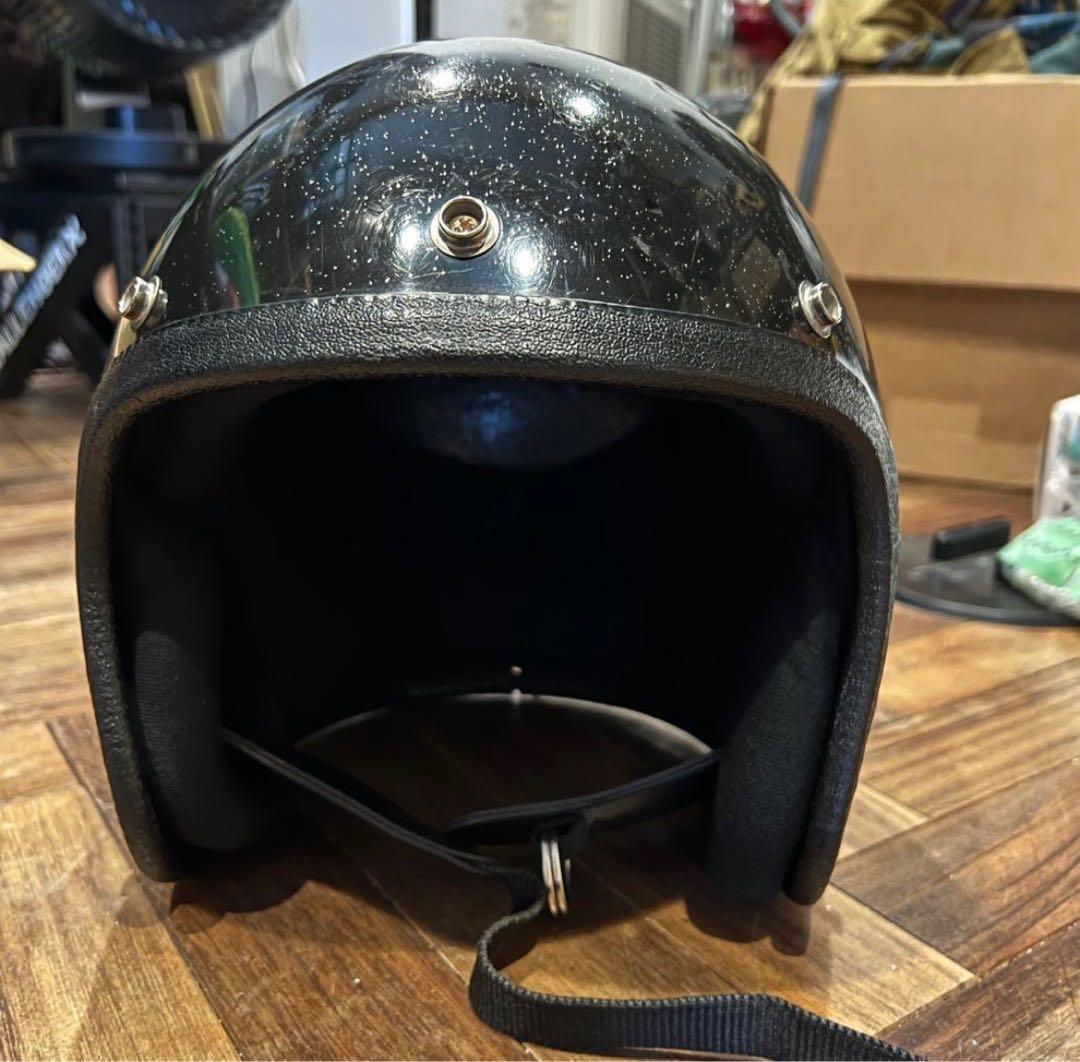 7*0様 ビンテージ　ヘルメット　黒 ラメ