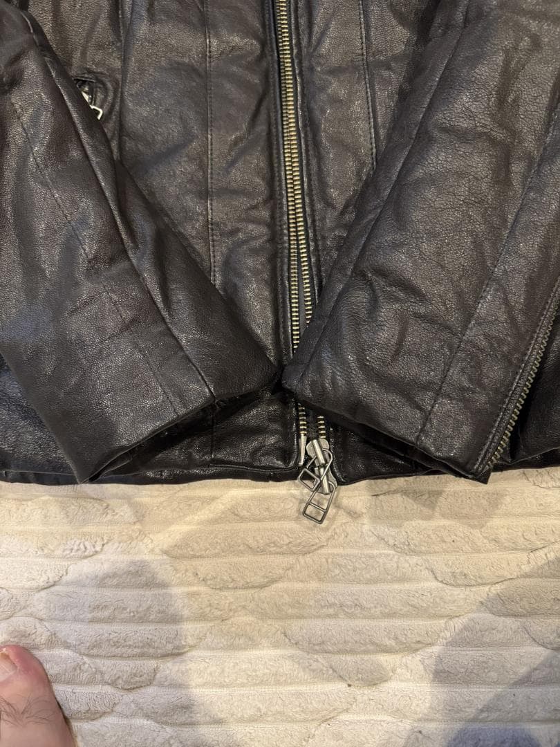 AVIREX ライダースダウン ゴートレザー デュポン社製ライナー 黒 L