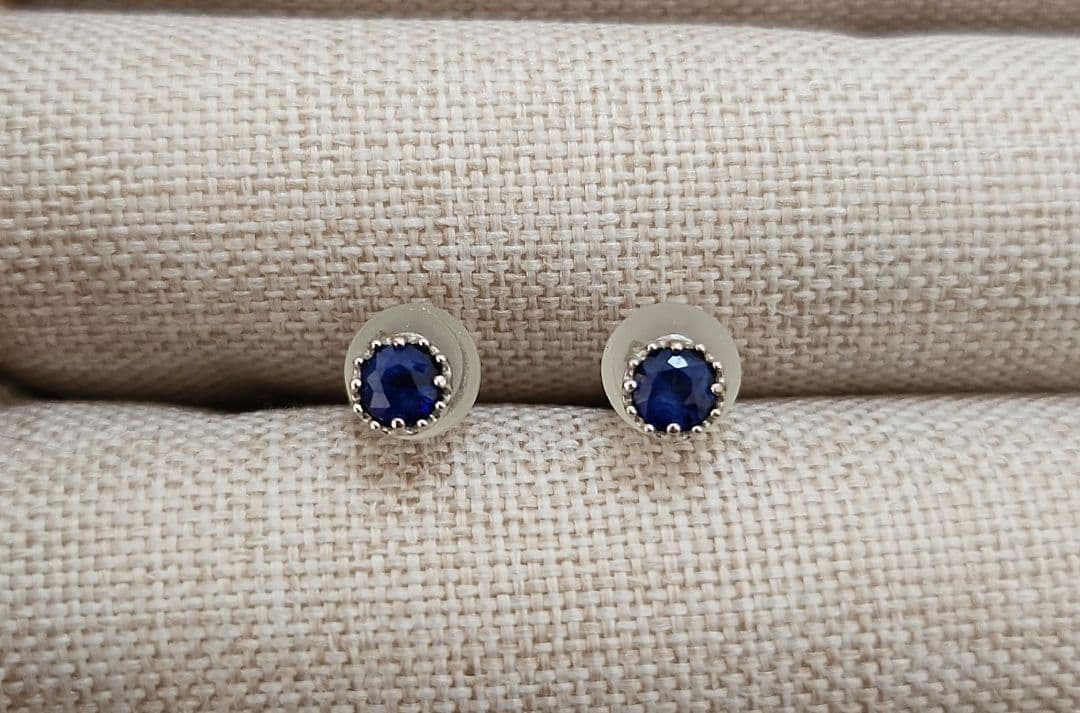 ツツミ　サファイア　ピアス10K