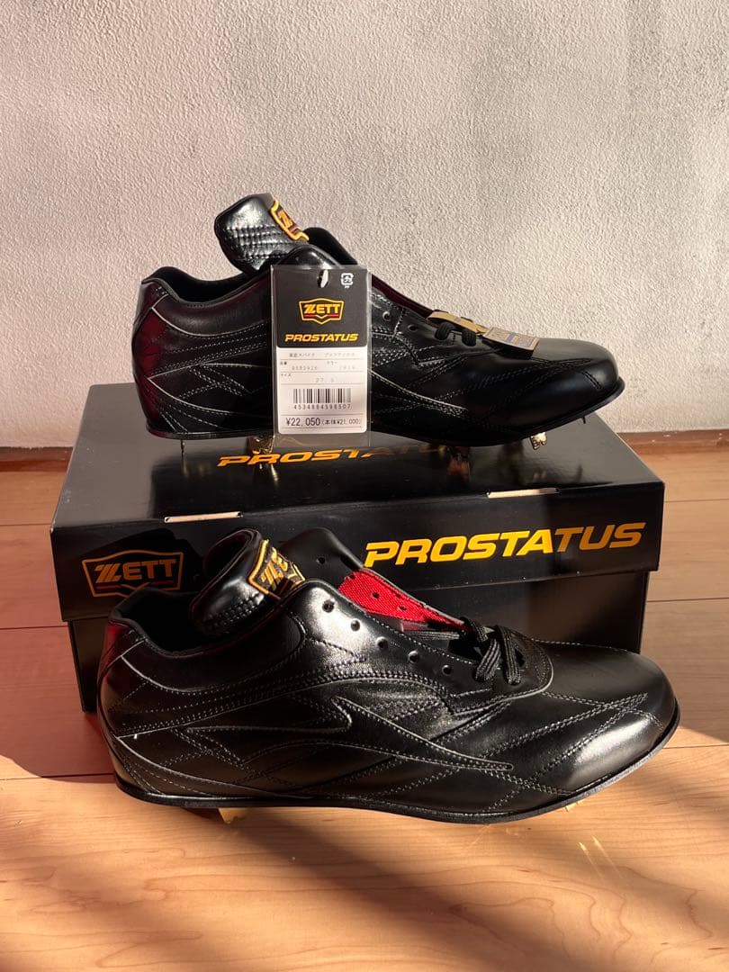 新品ZETT プロステイタス 野球/革底 27.5/品番： BSR3926