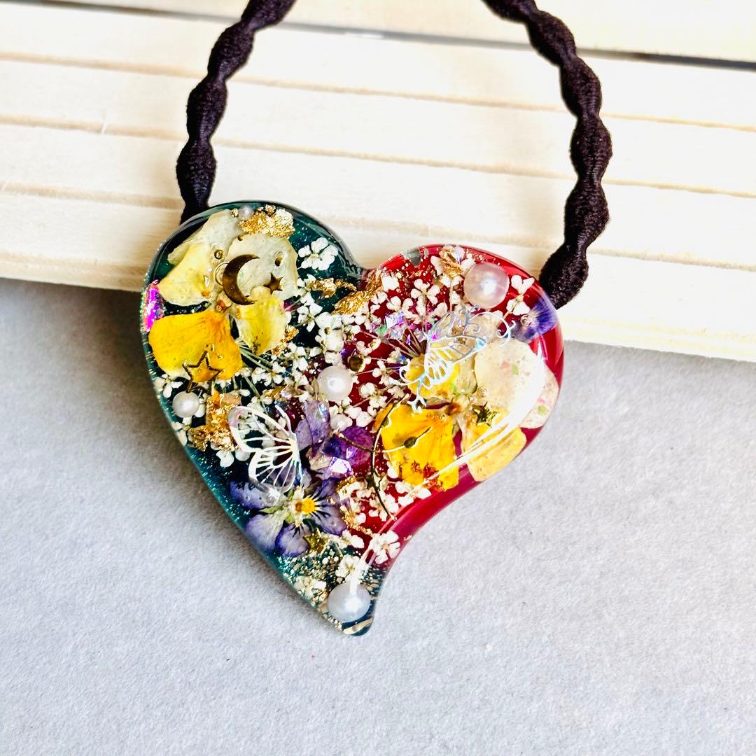 No.3105★ハンドメイド★クリスマス♡フラワーレジンヘアゴム