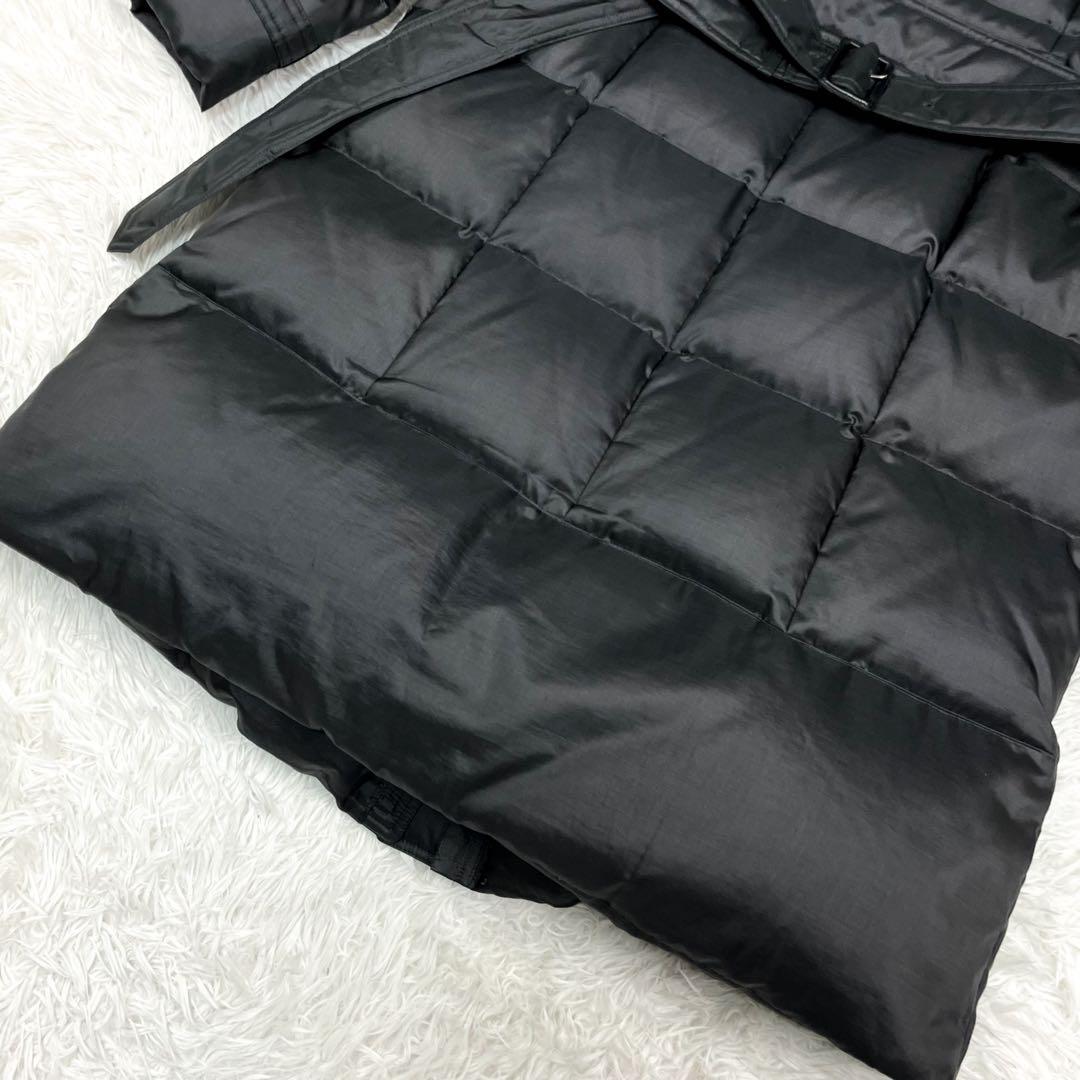 極美品 バーバリーロンドン ベルテッドダウンコート ファー着脱可能 大きいサイズ