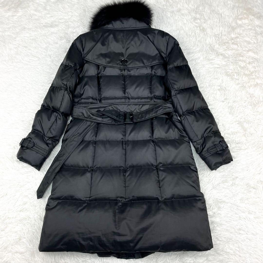 極美品 バーバリーロンドン ベルテッドダウンコート ファー着脱可能 大きいサイズ