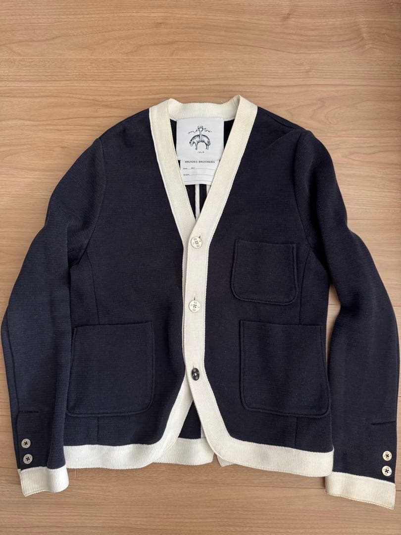 【BB0】BROOKS BROTHERS ネイビー カーディガン