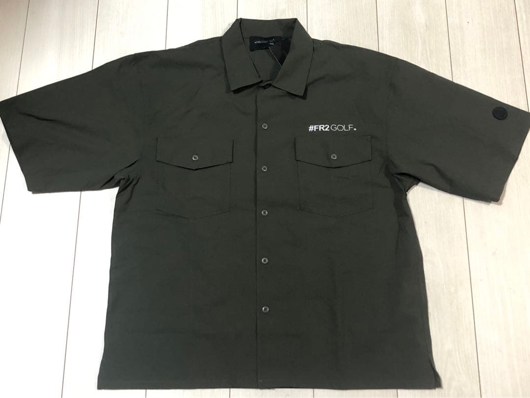 【未使用XL】FR2GOLF 半袖　オープンカラーシャツ　カーキ