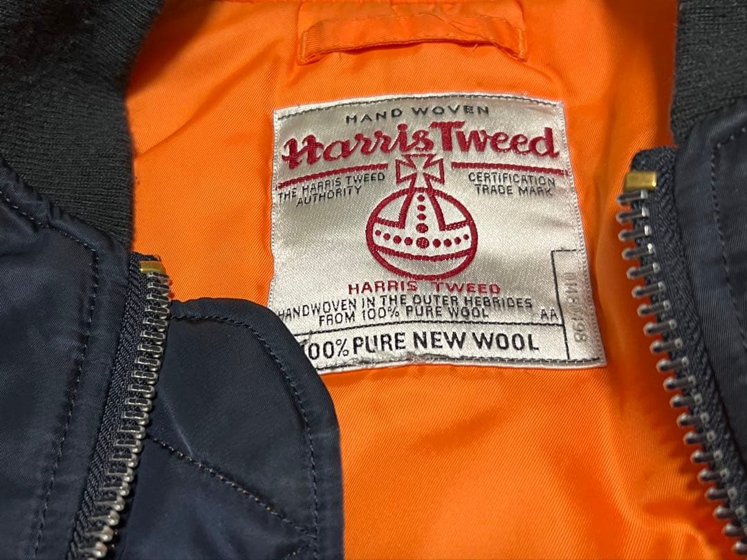 goodenough alpha ハリスツイード ma-1 ネイビー