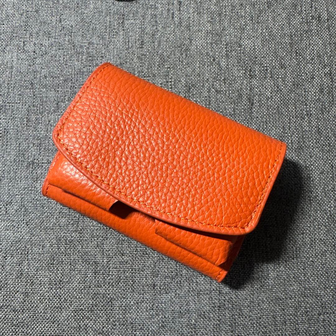 Maison sbond 三つ折り財布 オレンジ