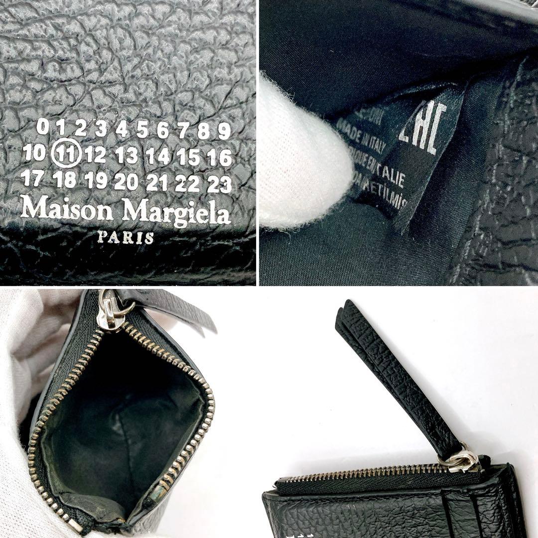 Maison Margie✨メゾンマルジェラ 三つ折り財布 レザー ブラック