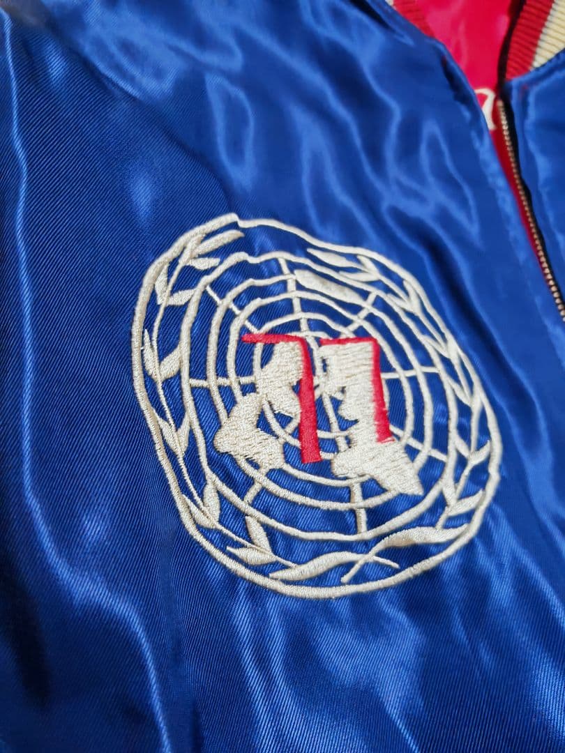 テーラー東洋 スカジャン 美品 未使用近 日本限定 ワシ USA レーヨン２面用