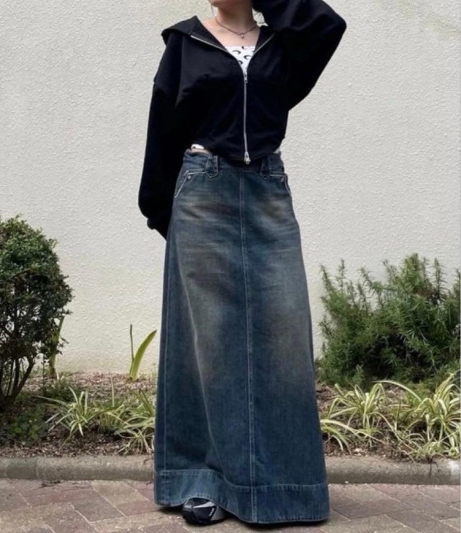 【ポンズ】RHODOLIRION/Cowboy Skirt-Denim