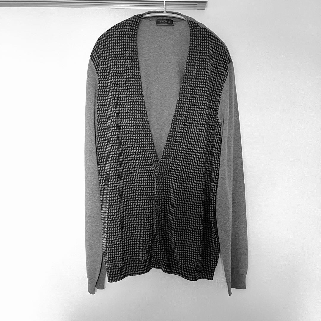 【PRADA】 2010SS カーディガン　ウール　グレー