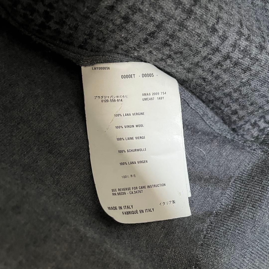 【PRADA】 2010SS カーディガン　ウール　グレー