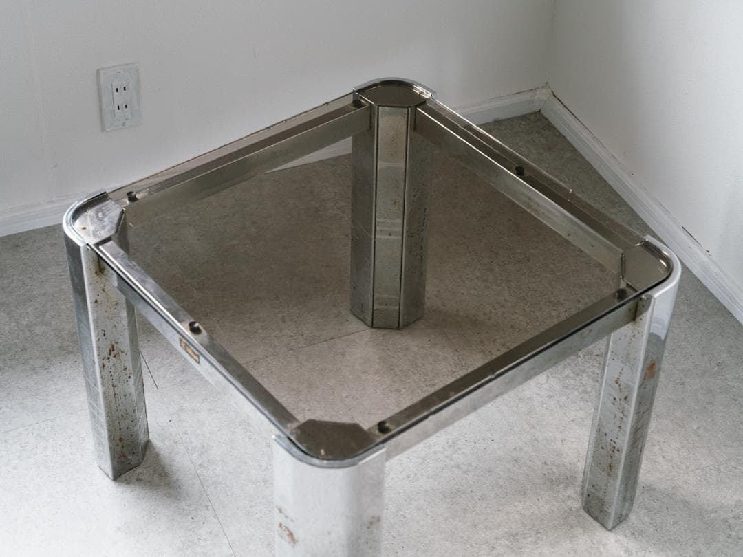 60-70's HIKARI スモークガラステーブル ミッドセンチュリー　モダン